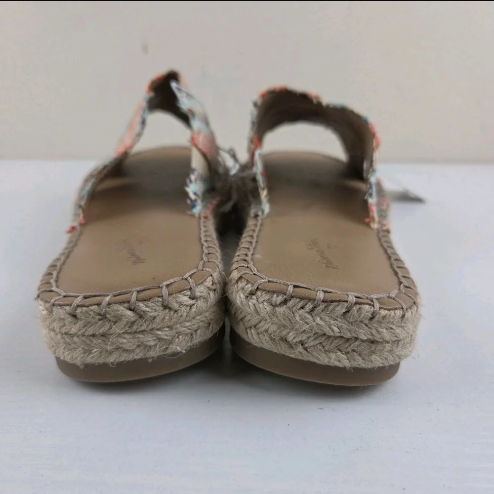 UNIVERSAL THREAD Sonya Woven Slide Sandals Platform Espadrille Coral Womens‎ 9.5